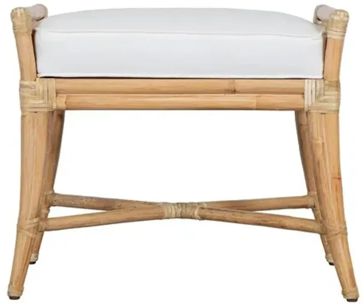 Malacca 24" Rattan Bench - Beige