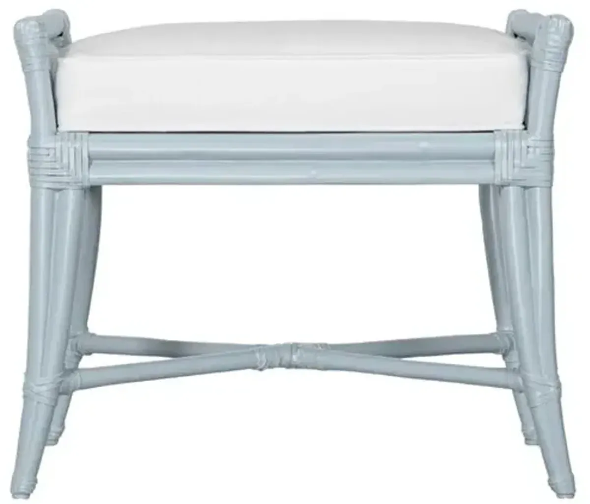 Malacca 24" Rattan Bench - Blue