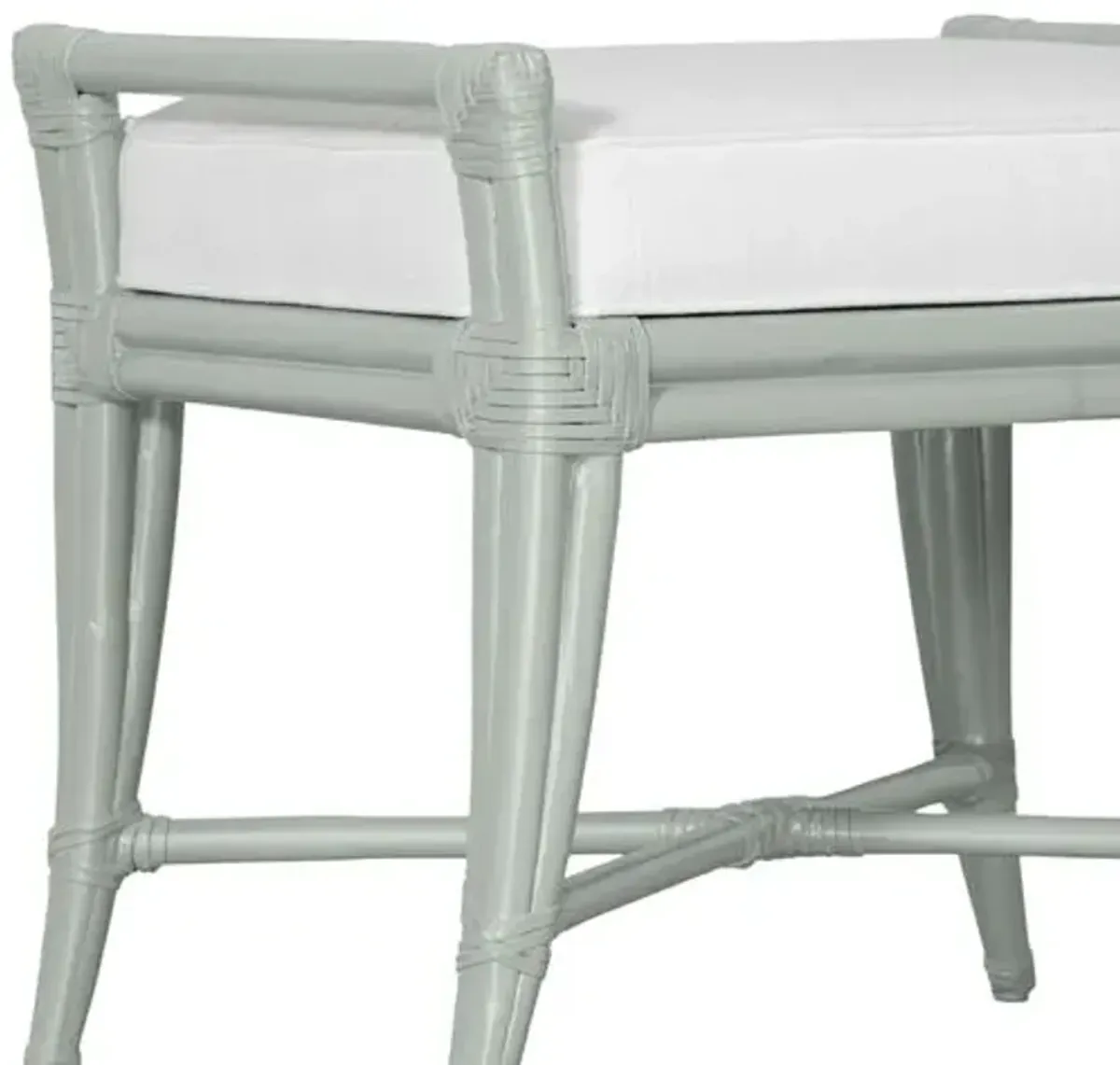 Malacca 24" Rattan Bench - Green