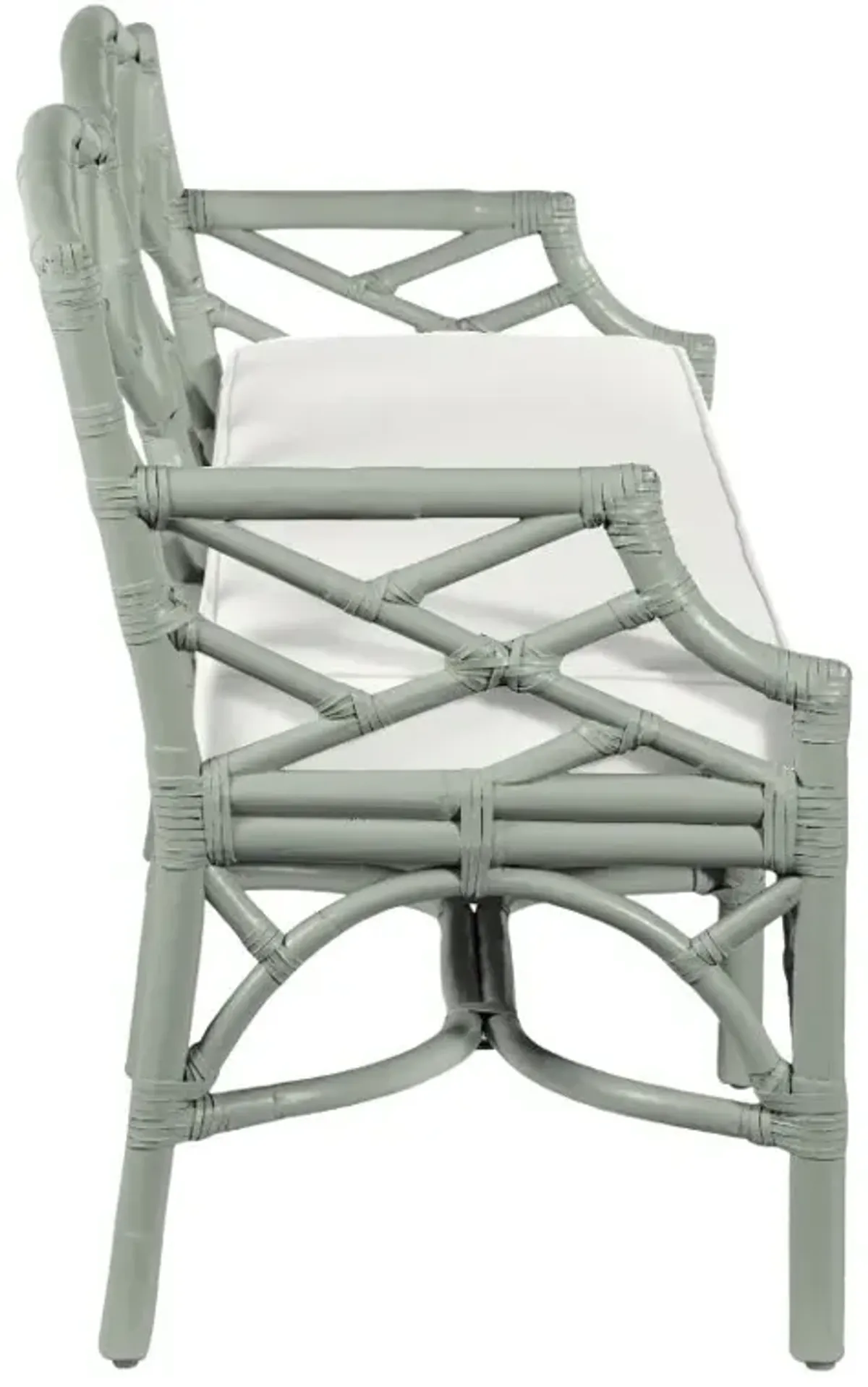Chippendale Rattan Bench