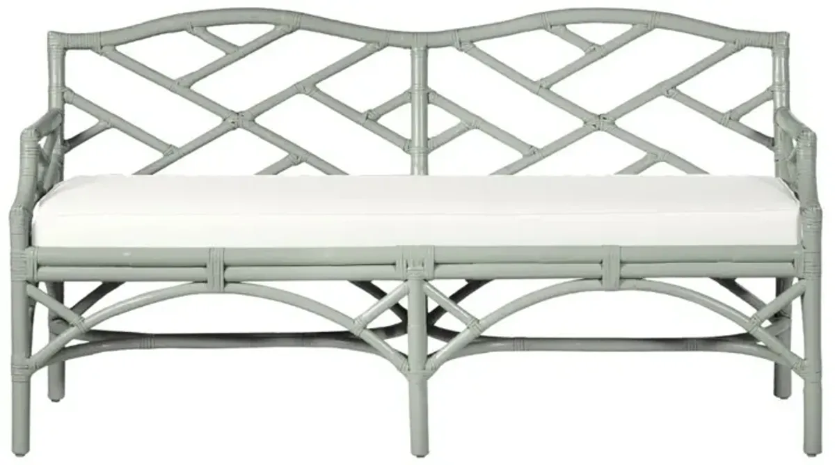 Chippendale Rattan Bench