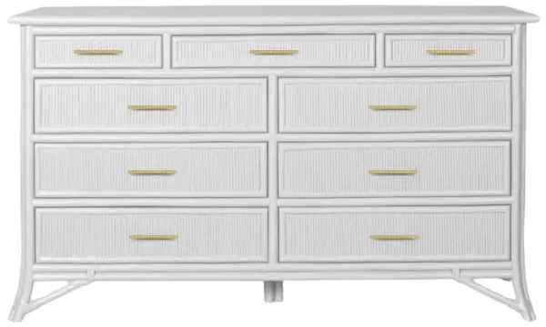 Pencil Rattan 9-Drawer Dresser