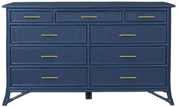 Pencil Rattan 9-Drawer Dresser