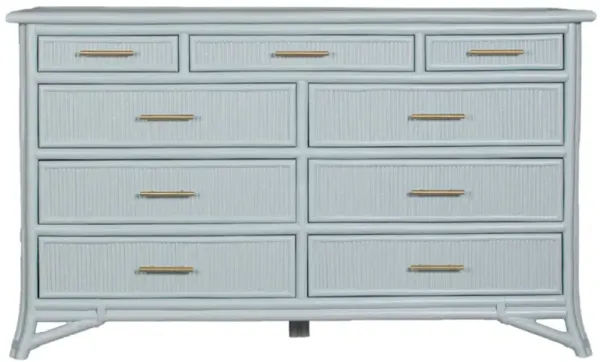 Pencil Rattan 9-Drawer Dresser