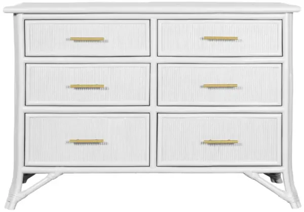 Pencil Rattan 6-Drawer Dresser