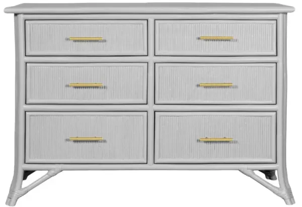 Pencil Rattan 6-Drawer Dresser