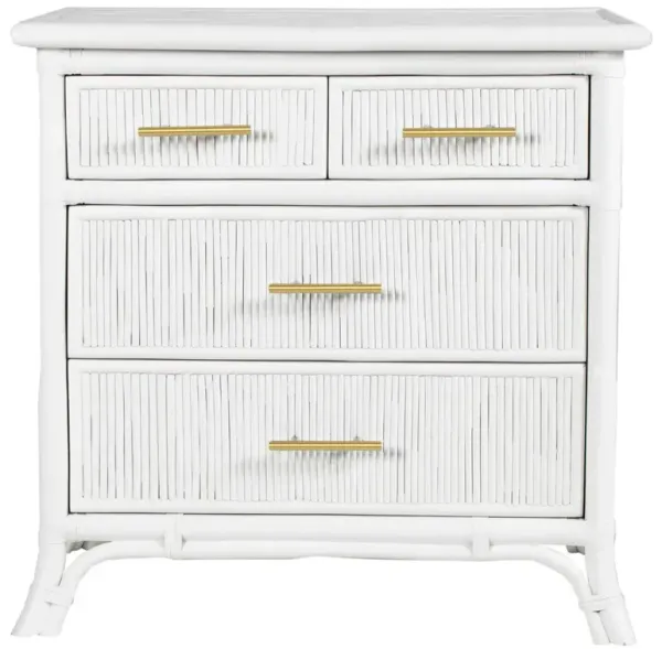 Pencil Rattan 4-Drawer Chest
