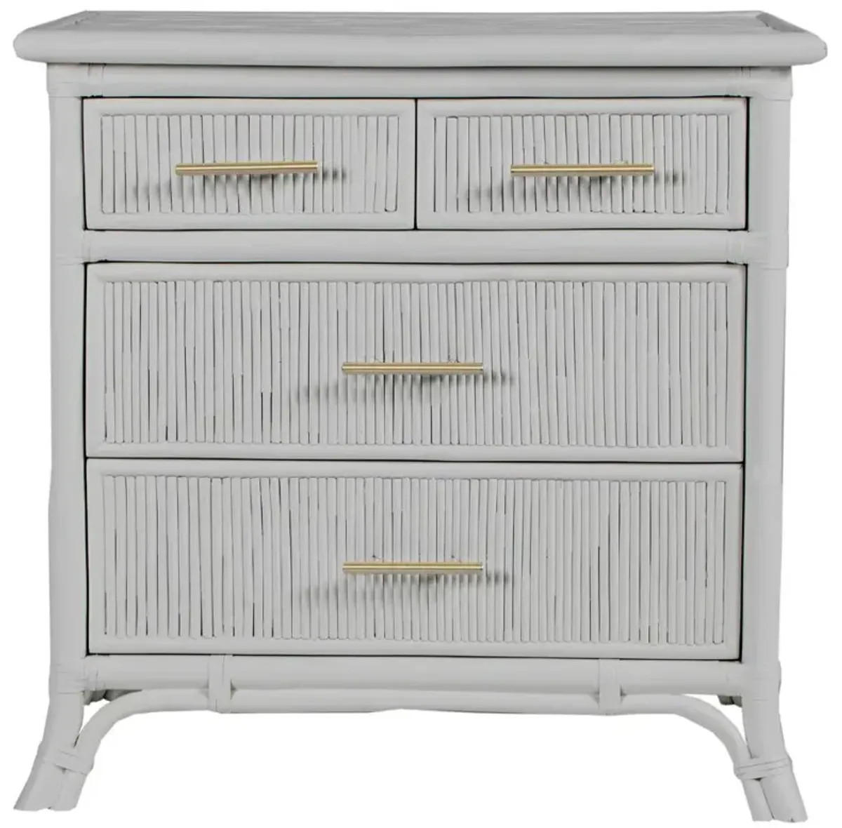 Pencil Rattan 4-Drawer Chest
