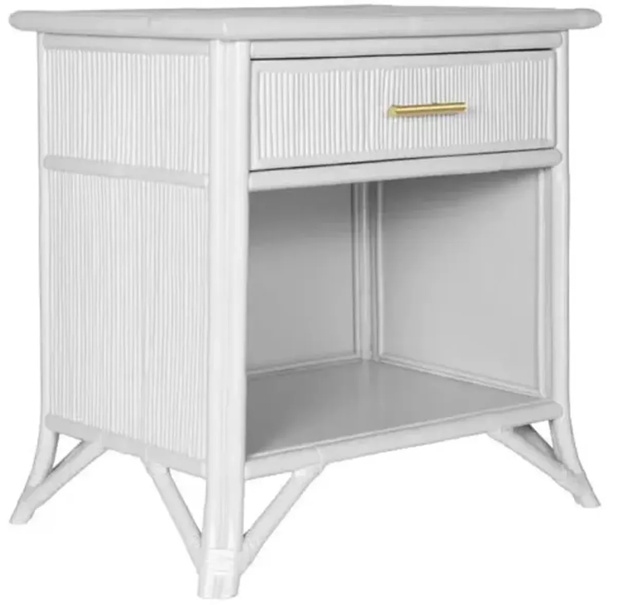 Pencil Rattan 1-Drawer Nightstand