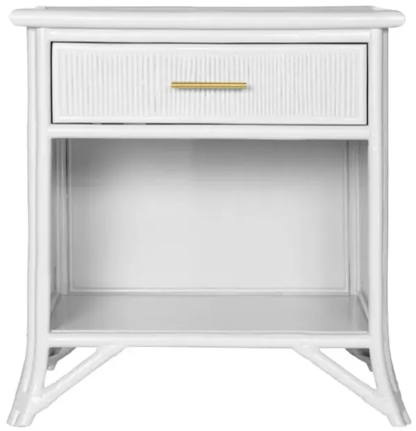 Pencil Rattan 1-Drawer Nightstand