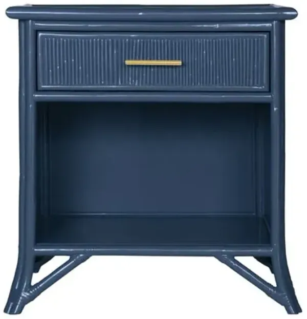 Pencil Rattan 1-Drawer Nightstand