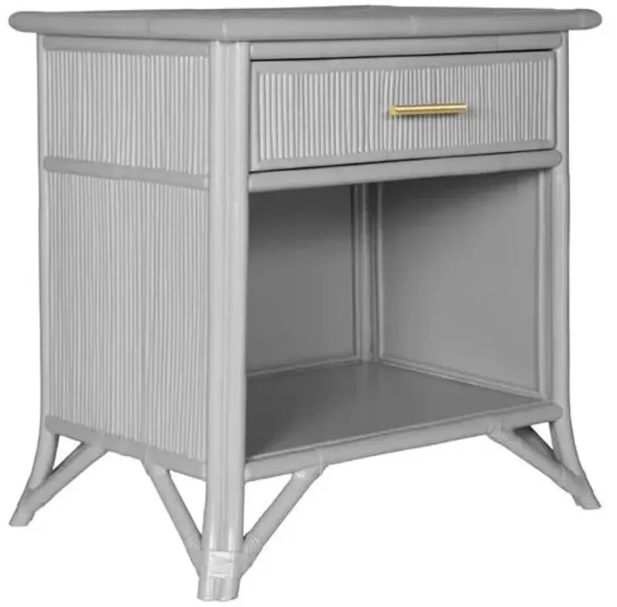 Pencil Rattan 1-Drawer Nightstand