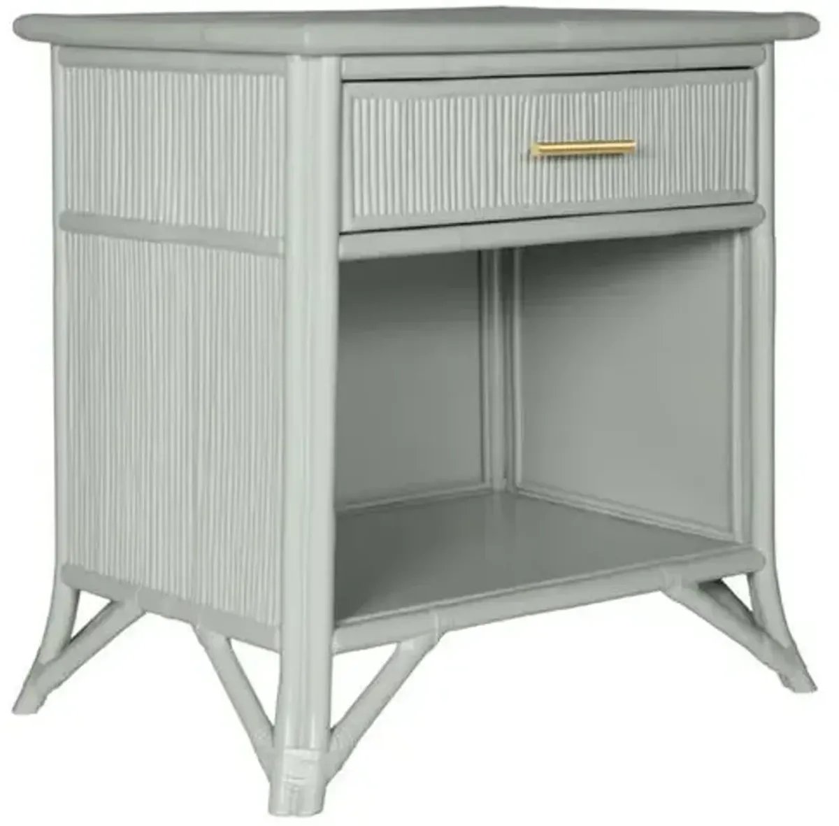 Pencil Rattan 1-Drawer Nightstand