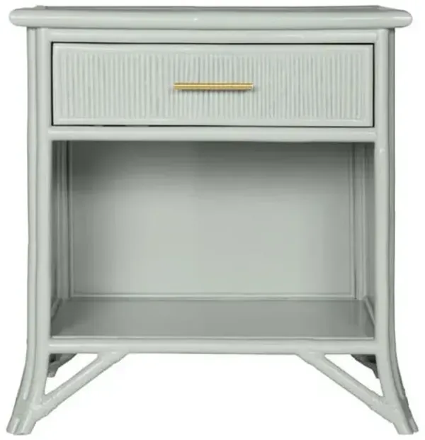 Pencil Rattan 1-Drawer Nightstand