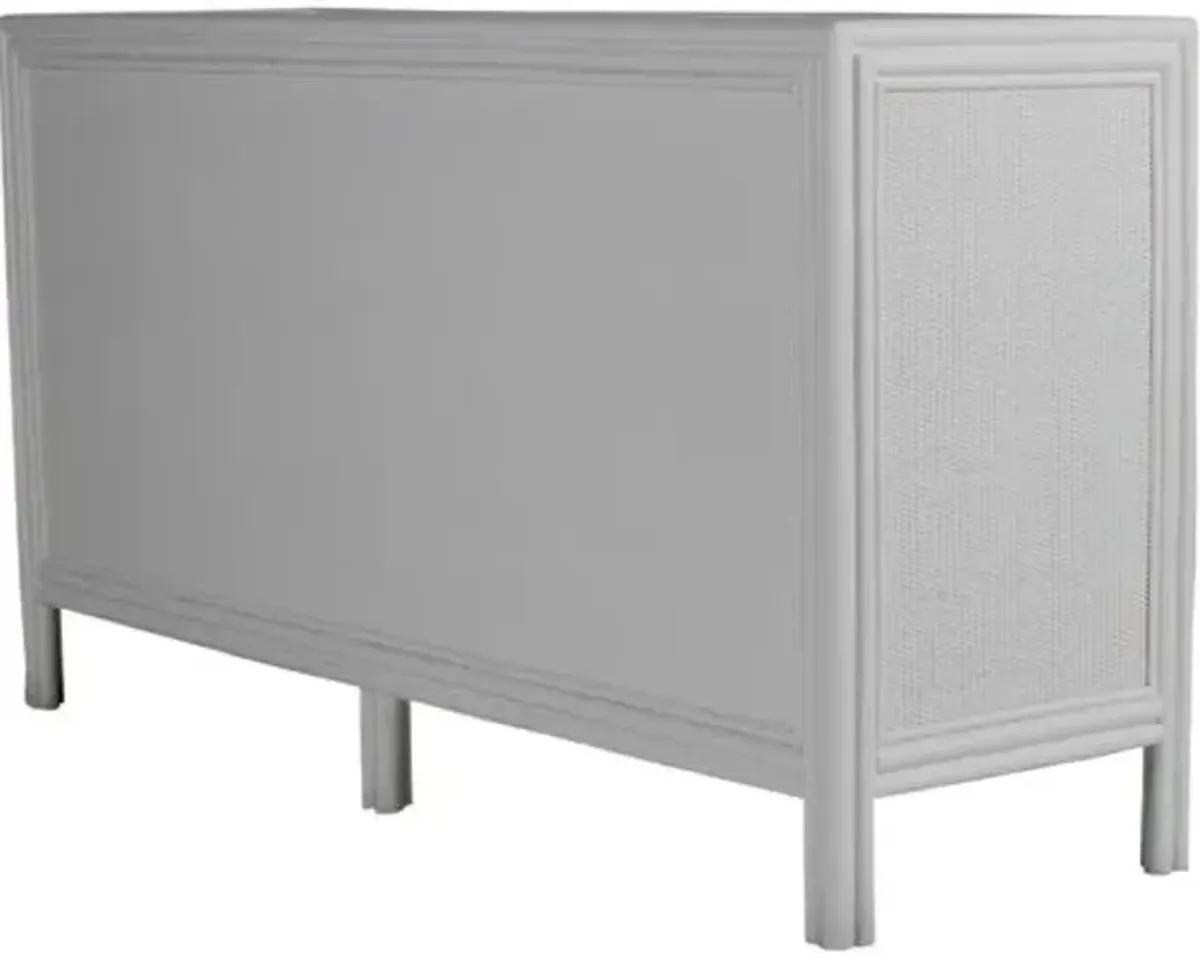 Bermuda Rattan 8-Drawer Dresser - Gray