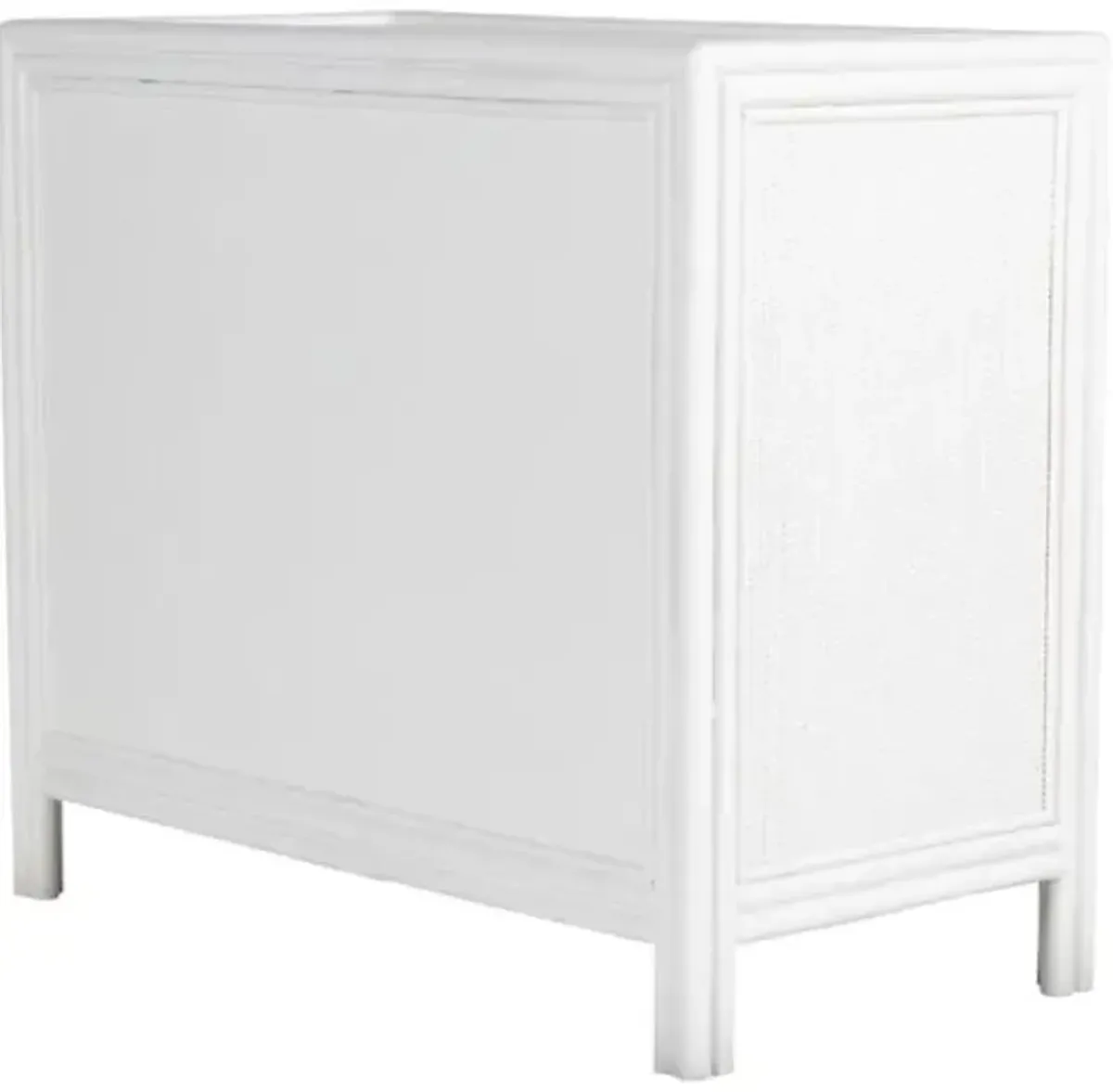 Bermuda Rattan 4-Drawer Chest - White