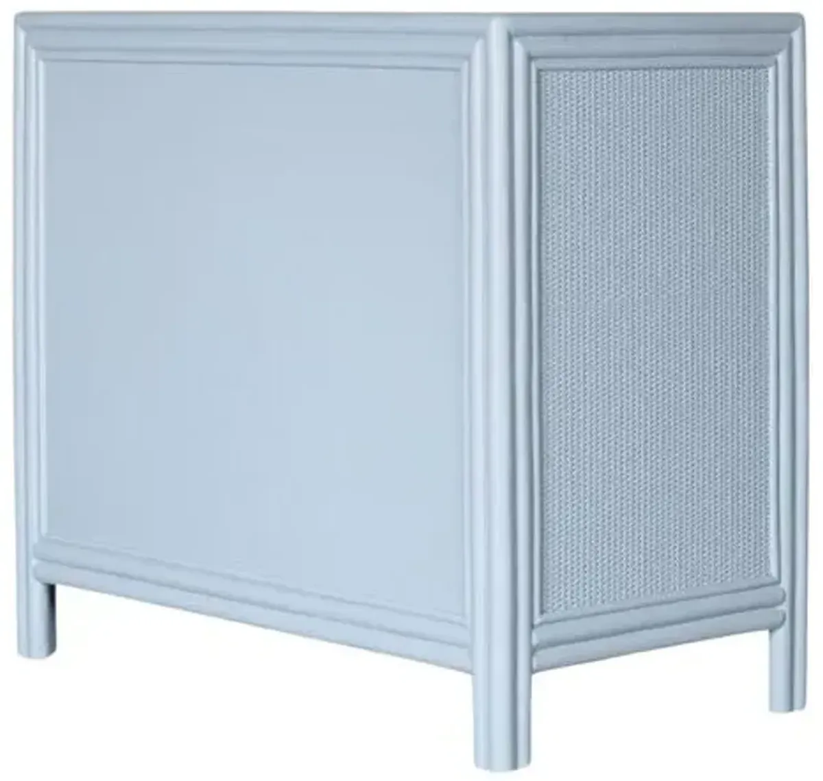 Bermuda Rattan Chest - Blue