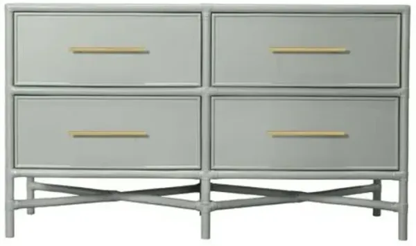 Verona Rattan 4-Drawer Dresser - Green