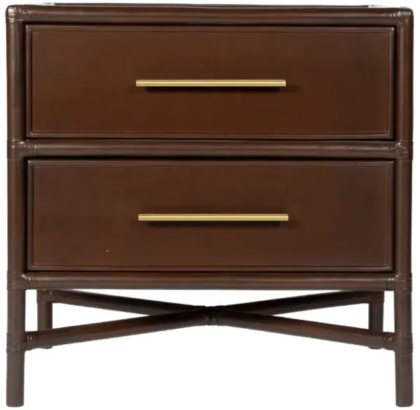 Verona Rattan 2-Drawer Nightstand
