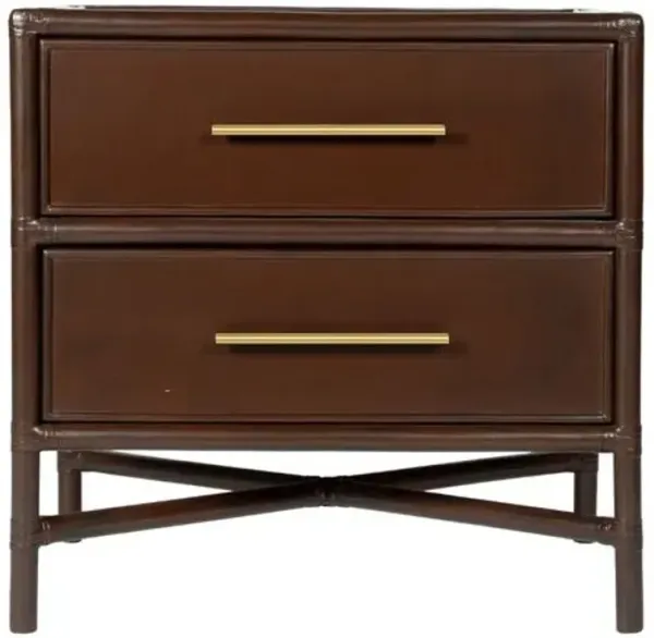 Verona Rattan 2-Drawer Nightstand