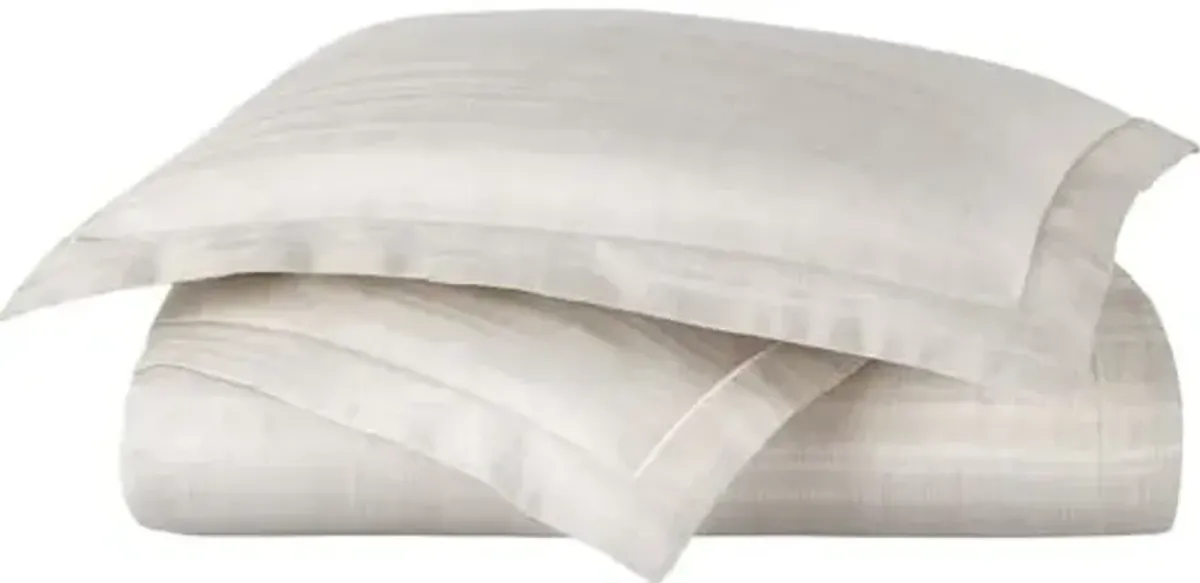 Biagio Jacquard Sham - Pearl - Peacock Alley - White