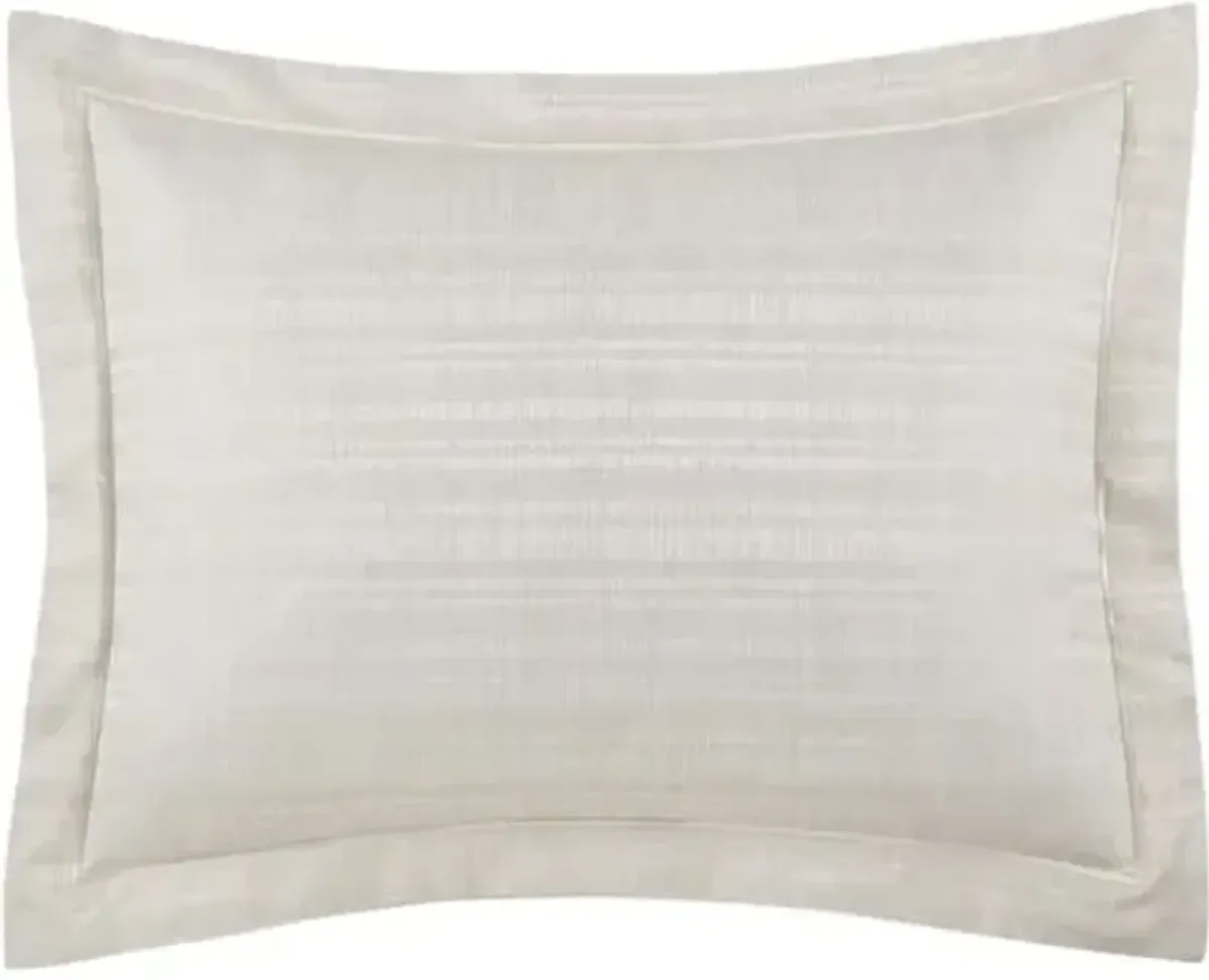 Biagio Jacquard Sham - Pearl - Peacock Alley - White