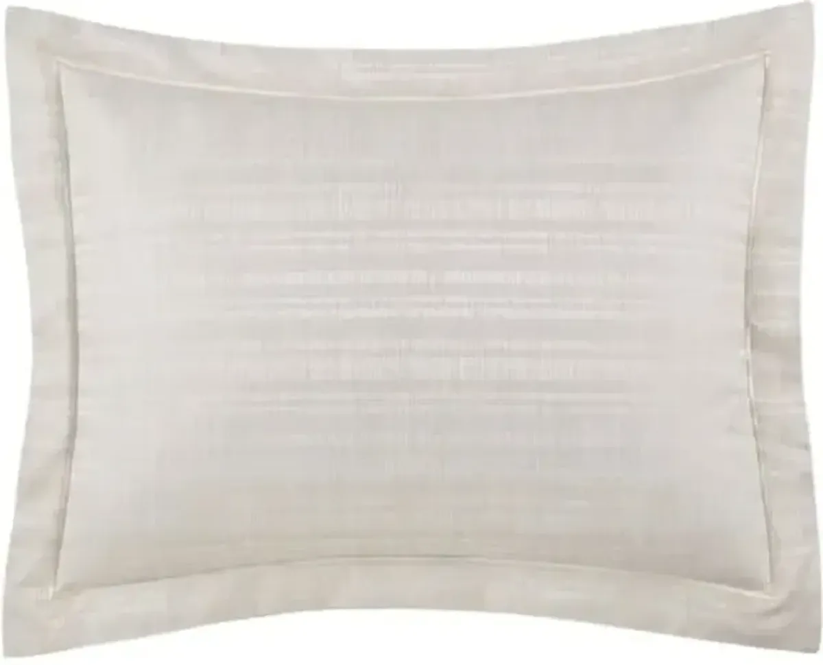 Biagio Jacquard Sham - Pearl - Peacock Alley - White