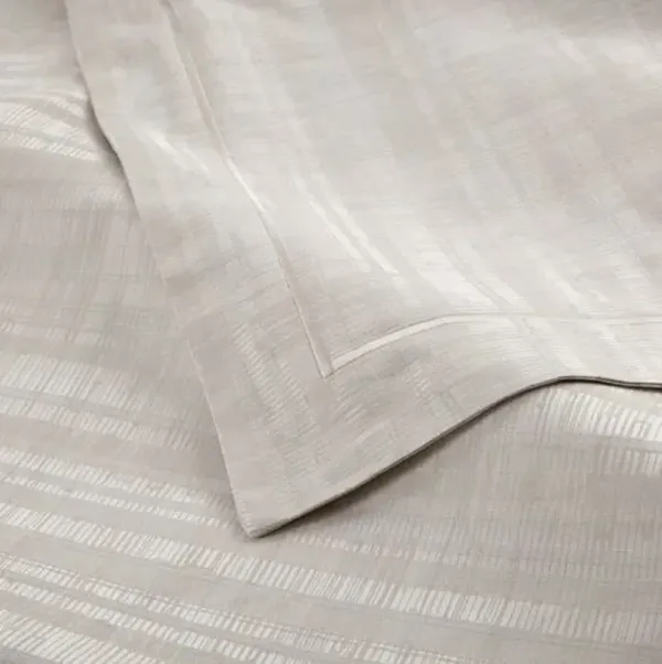 Biagio Jacquard Duvet - Pearl - Peacock Alley - White