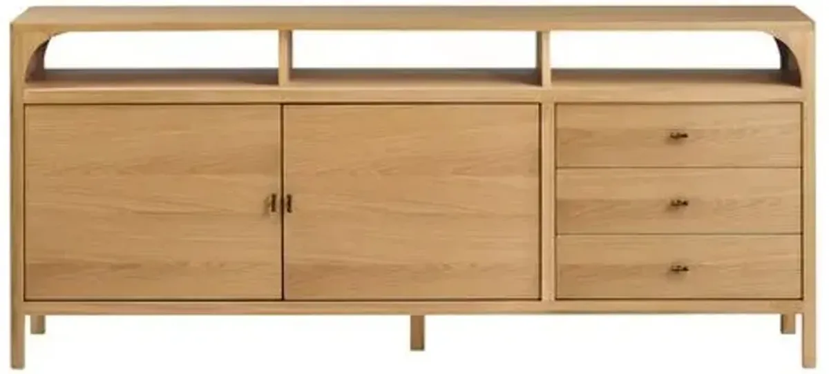 Hugo Sideboard - Natural Oak - Tulsi Home - Brown