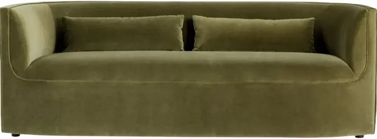 Eniko Performance Velvet Sofa, Balsam Green