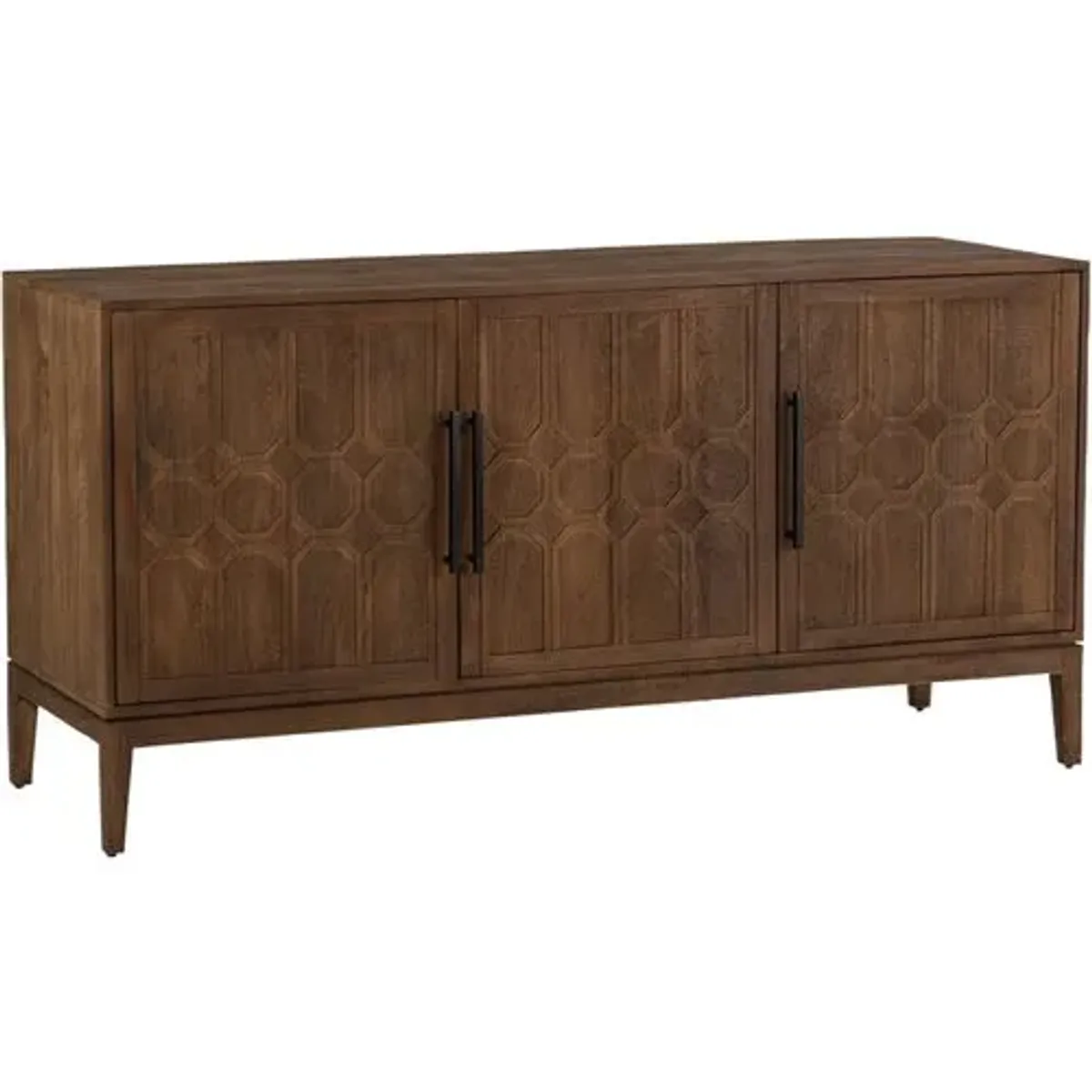 Sorrel 3-Door Buffet Cabinet - Sea Drift - Tulsi Home - Brown