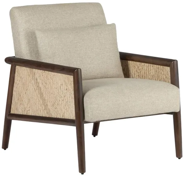 Tallis Cane Arm Chair, Natural Linen