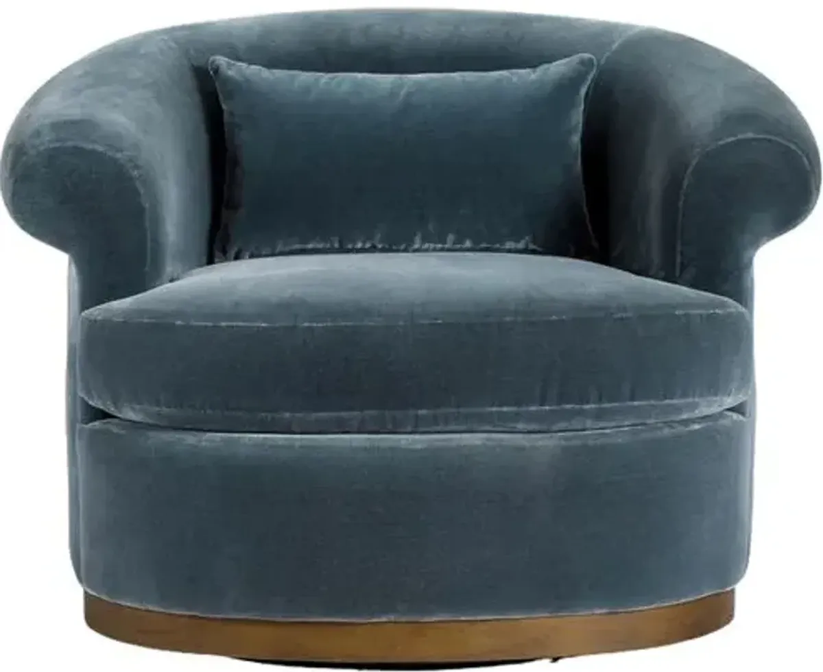 Fleur Performance Velvet Swivel Chair - Tulsi Home