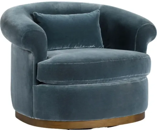 Fleur Performance Velvet Swivel Chair