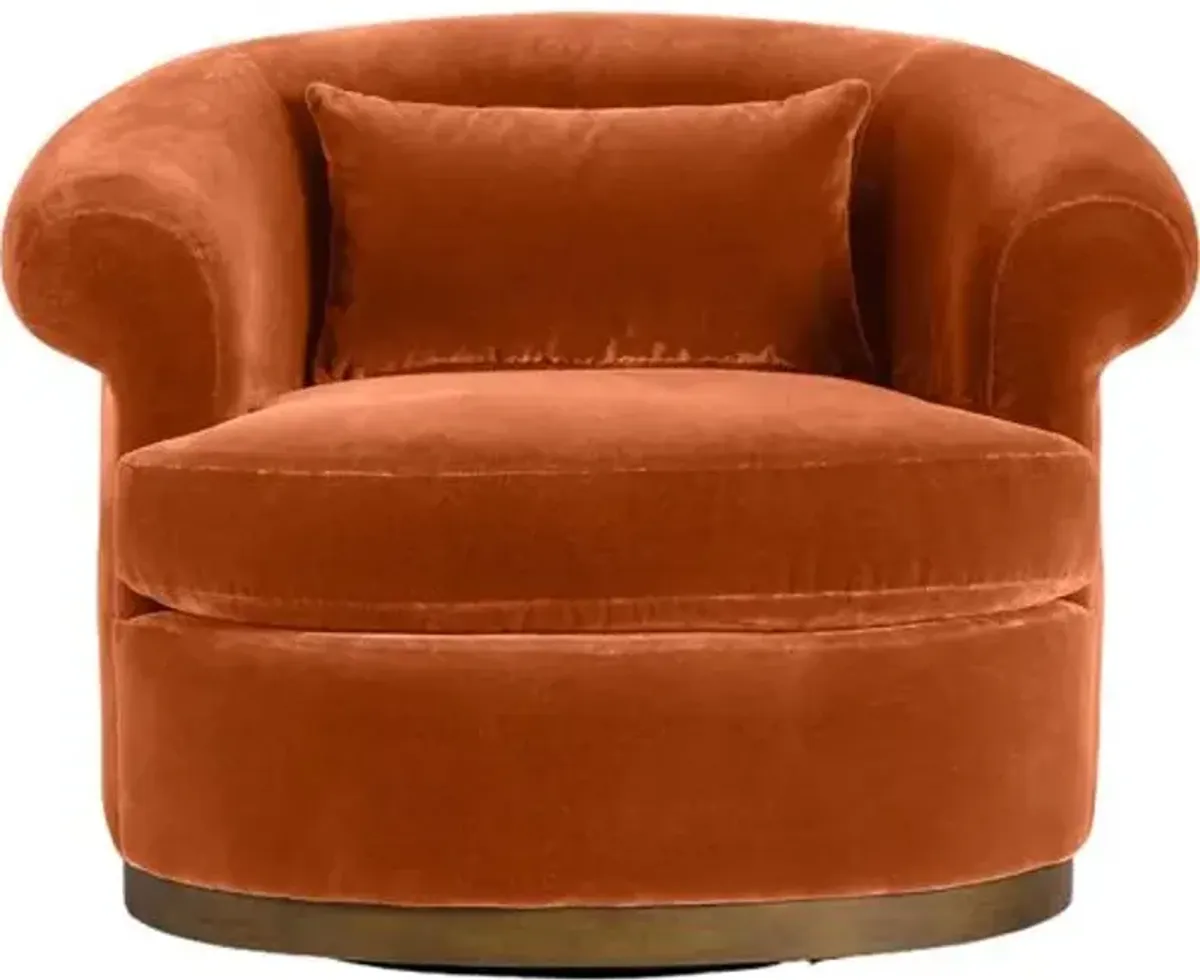 Fleur Performance Velvet Swivel Chair - Tulsi Home
