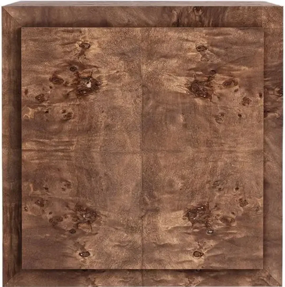 Jackson Burl Plinth Side Table - Tulsi Home - Brown