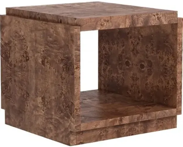 Jackson Burl Side Table - Tulsi Home - Brown