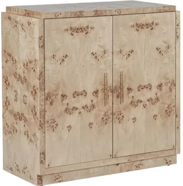 Jackson Burl 2-Door Cabinet - Tulsi Home - Beige