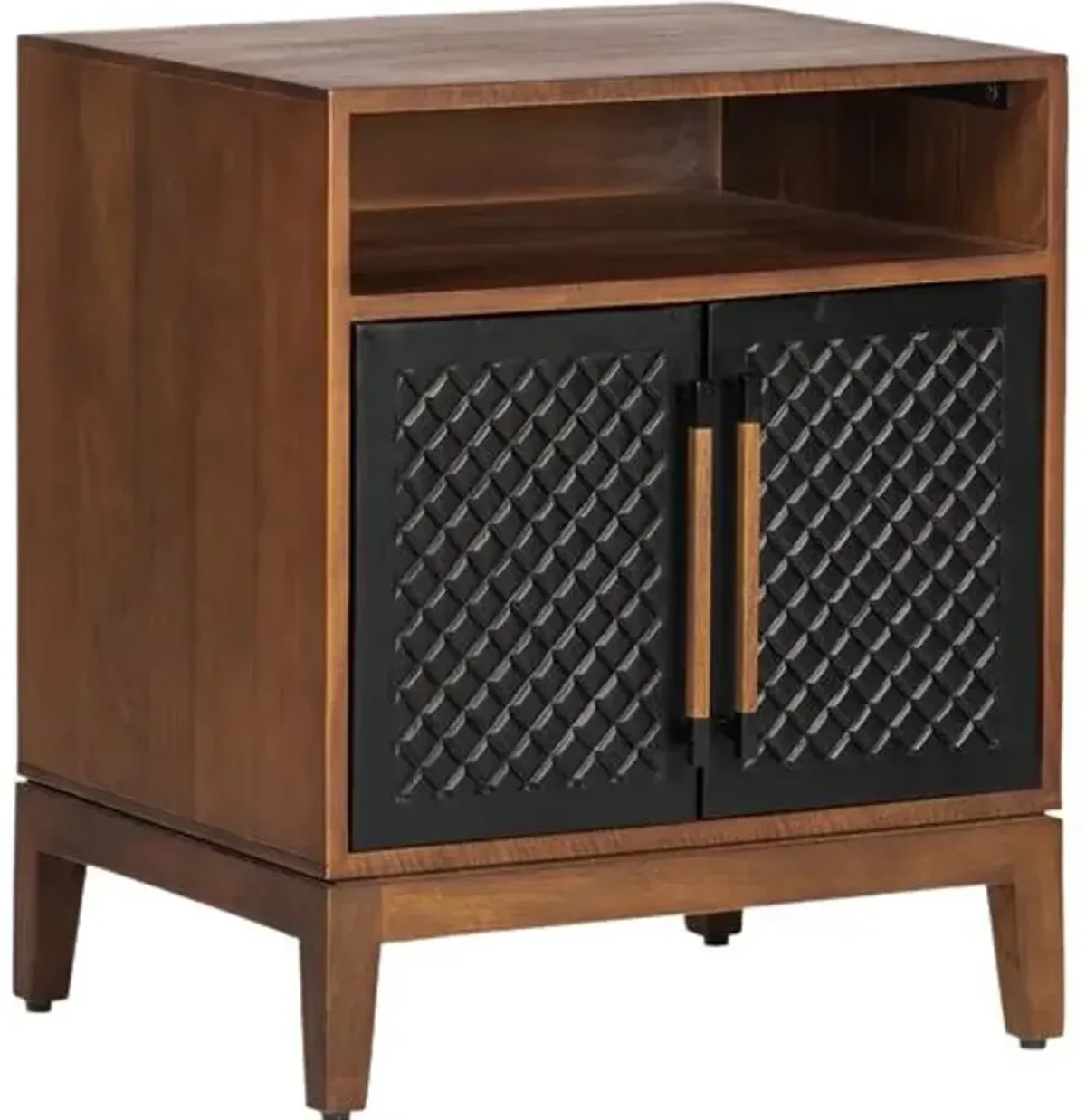 Tate Nightstand - Black/Sea Drift - Tulsi Home