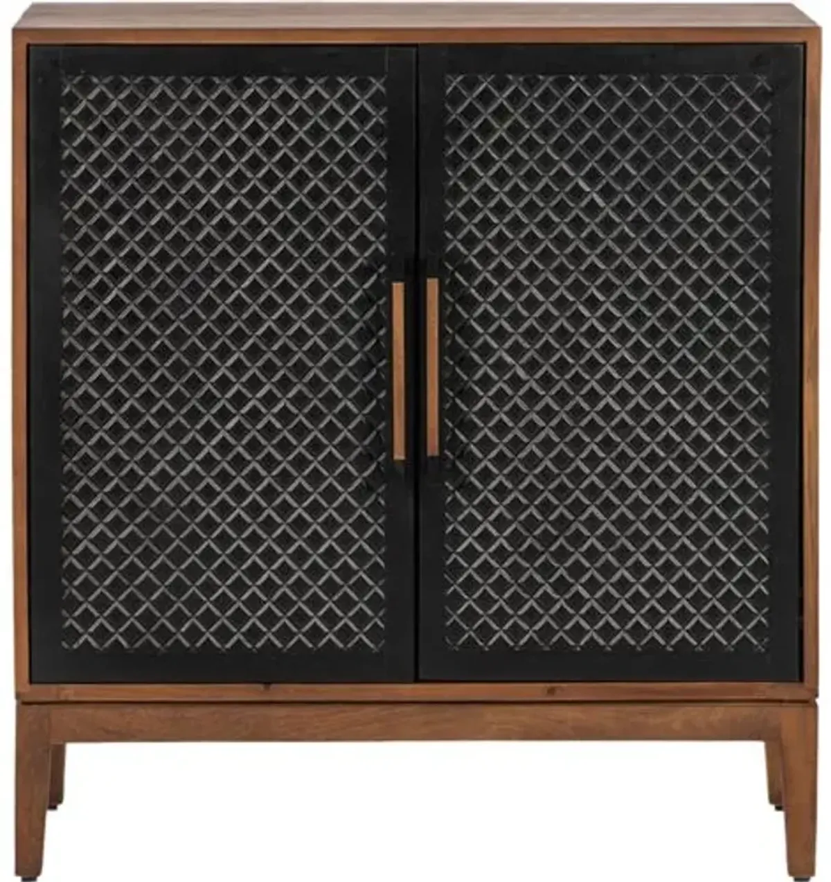 Tate 2-Door Cabinet - Black/Sea Drift - Tulsi Home