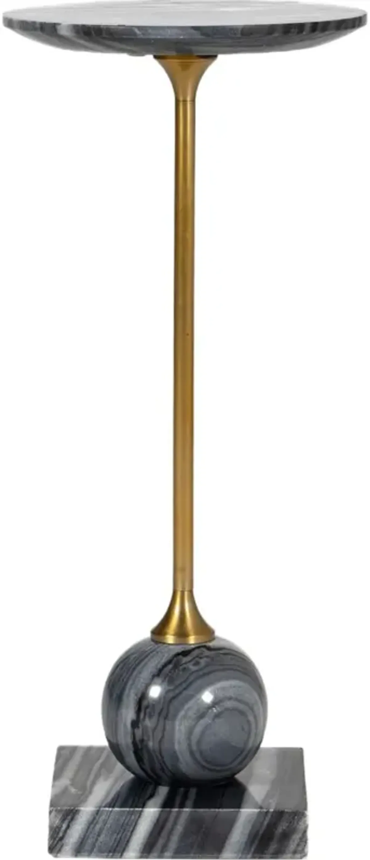 Uma Marble Drink Table - Tulsi Home - Black