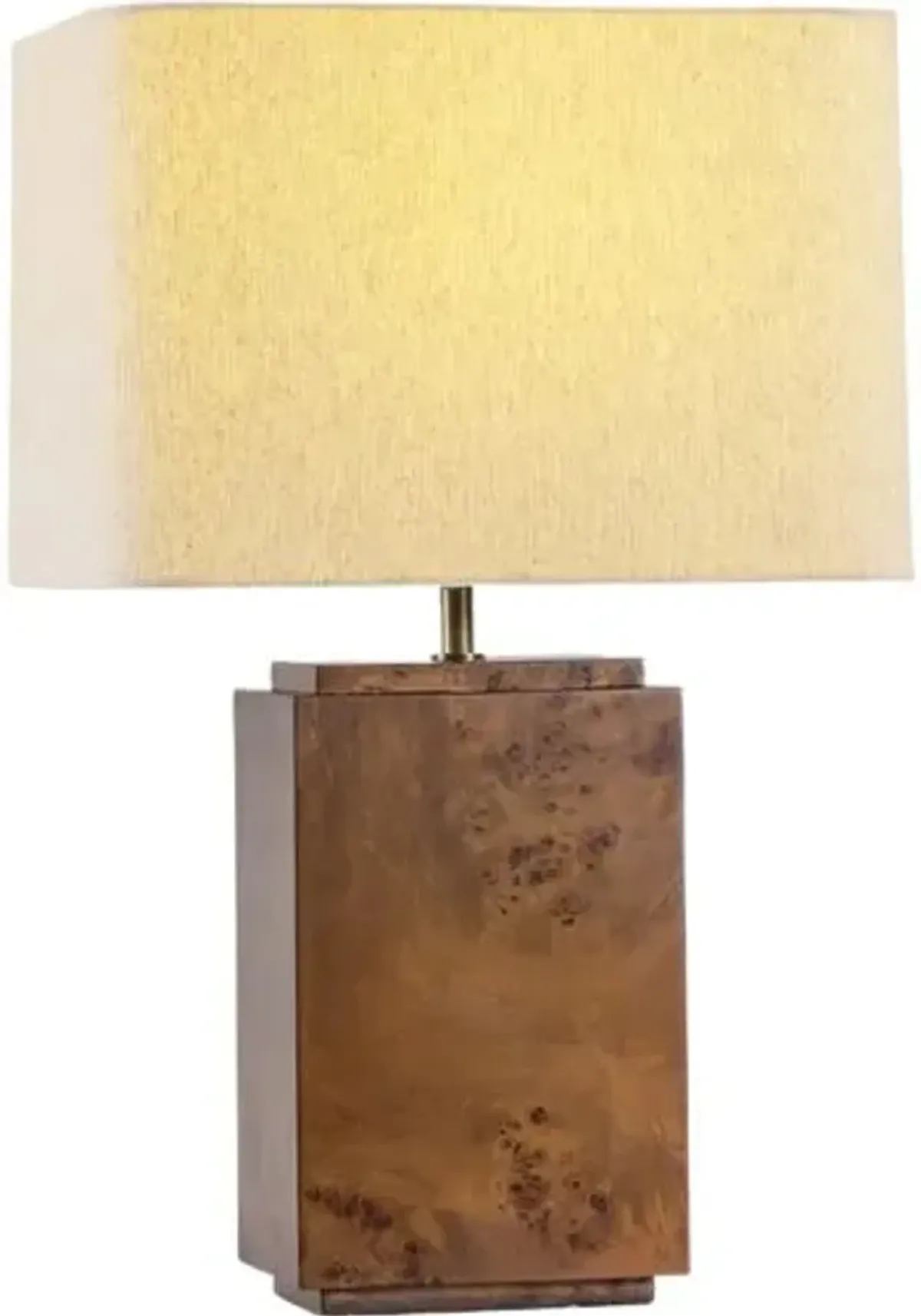 Jackson Burl Table Lamp - Tulsi Home - Brown