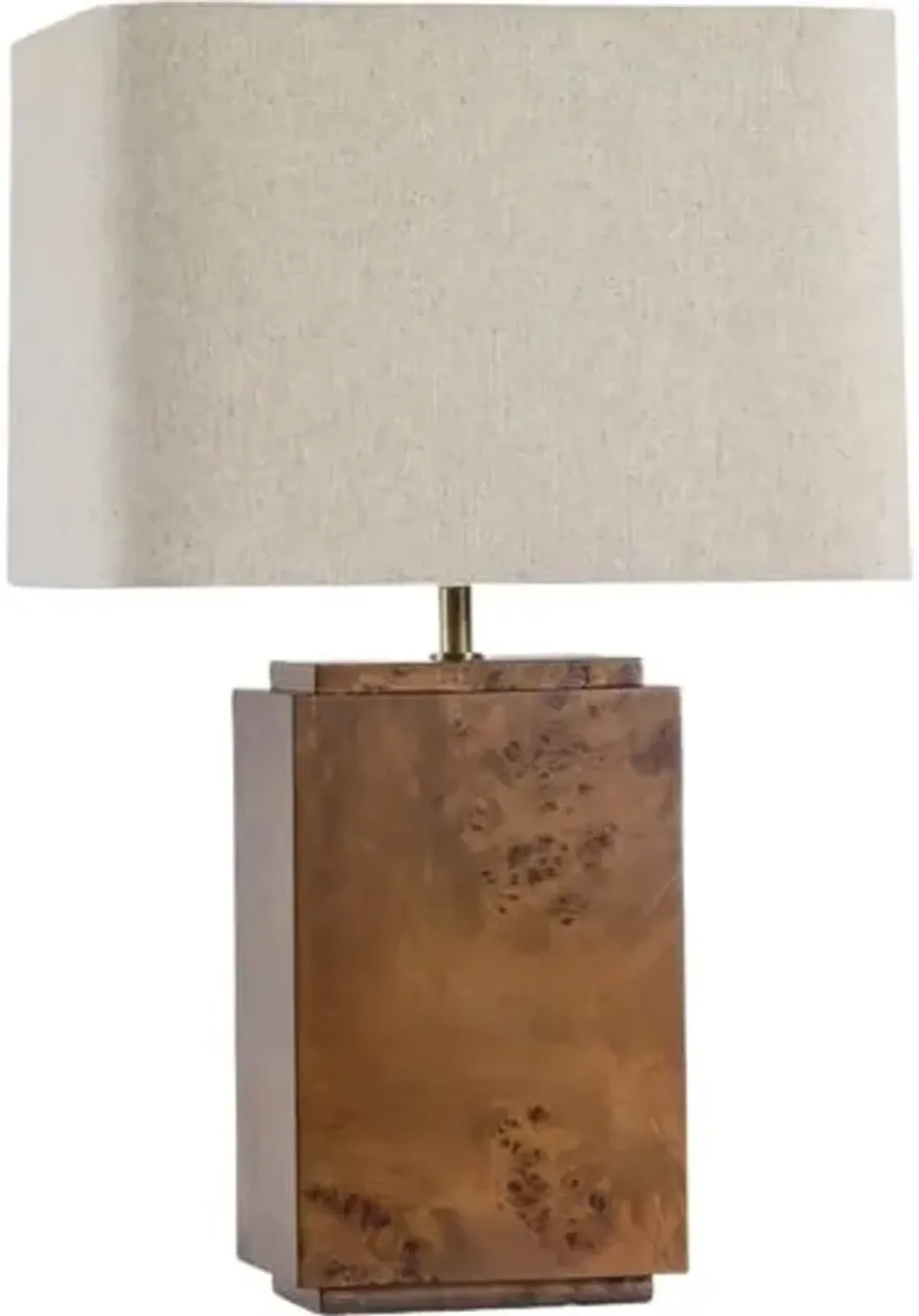 Jackson Burl Table Lamp - Tulsi Home - Brown