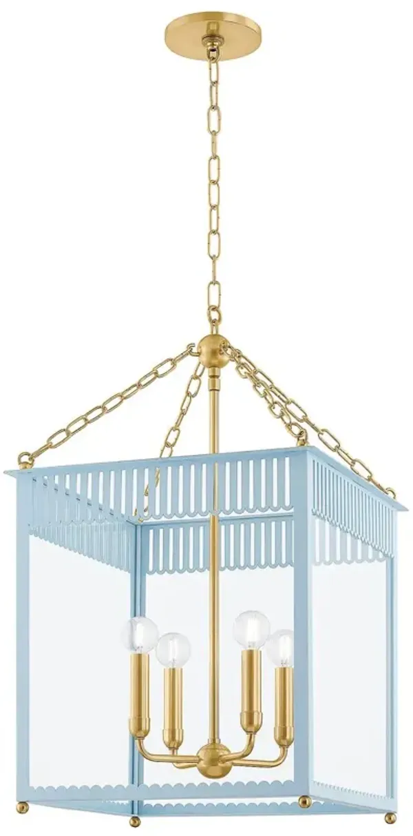 Keir 4-Light Lantern - Blue
