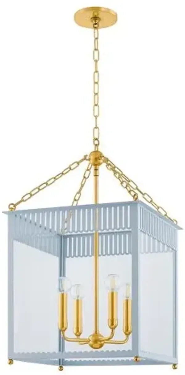 Keir 4-Light Lantern - Blue