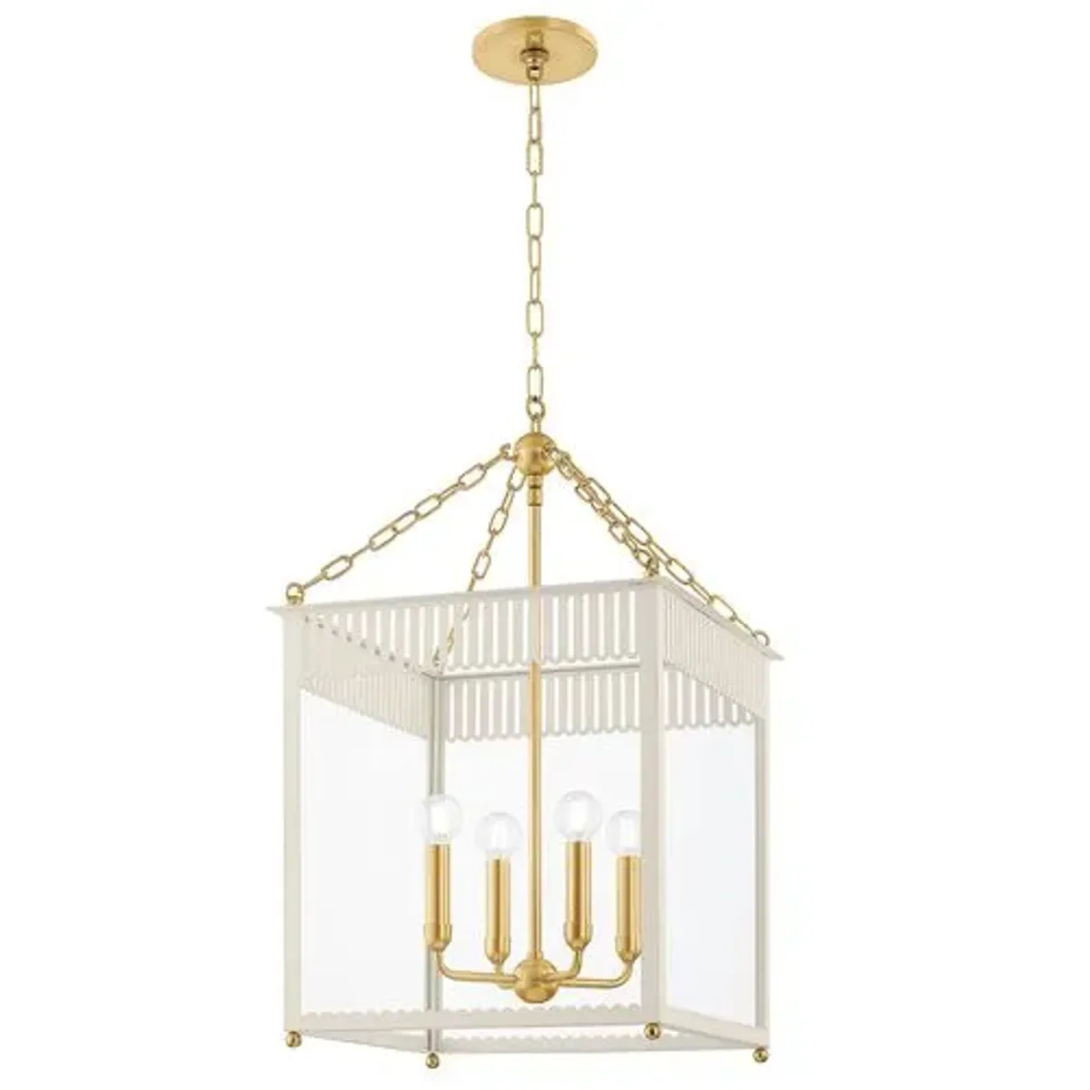 Keir 4-Light Lantern - White