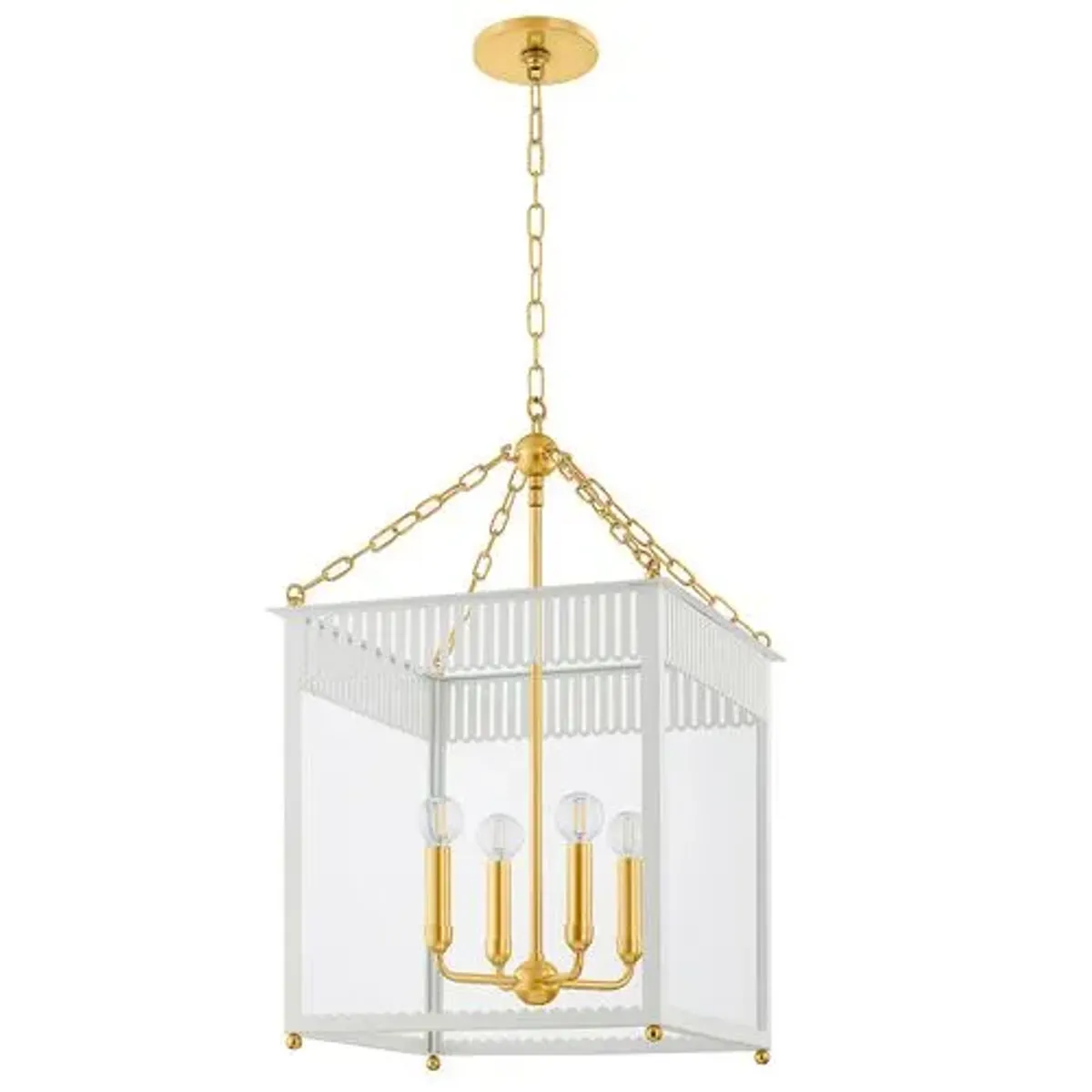 Keir 4-Light Lantern - White