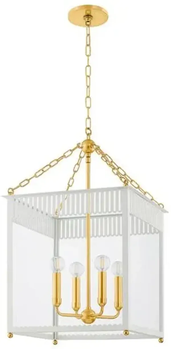 Keir 4-Light Lantern - White