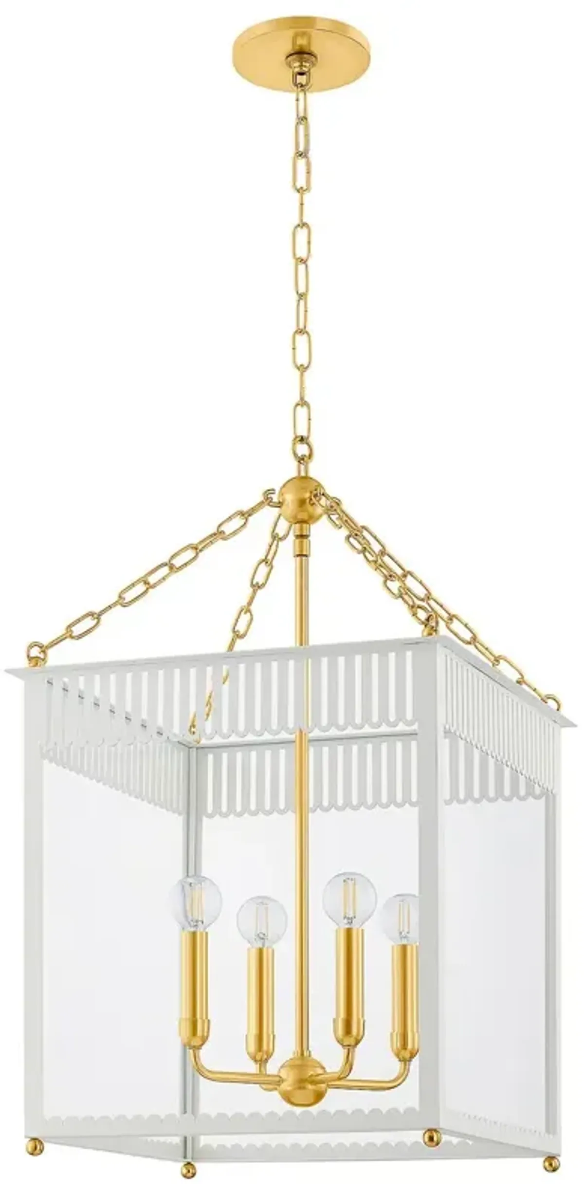Keir 4-Light Lantern - White