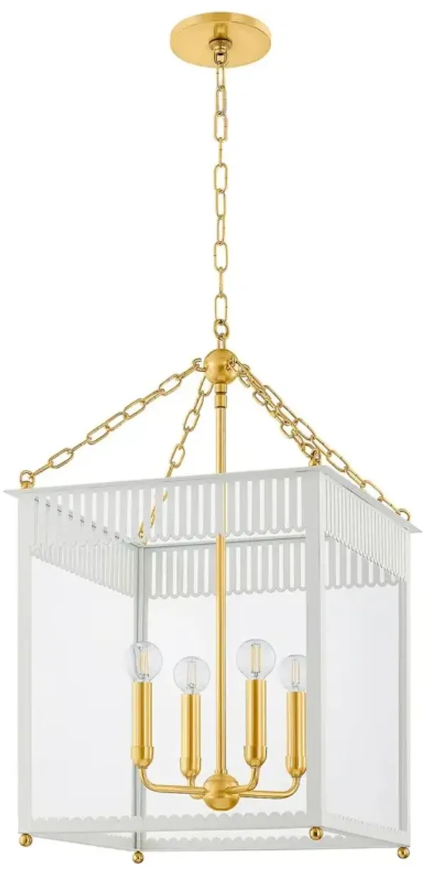 Keir 4-Light Lantern - White